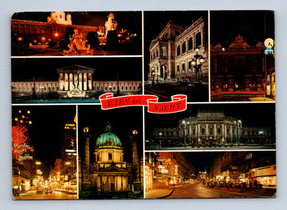 Pohlednice Rakousko Vídeň noční pohledy 1981 (M29445)