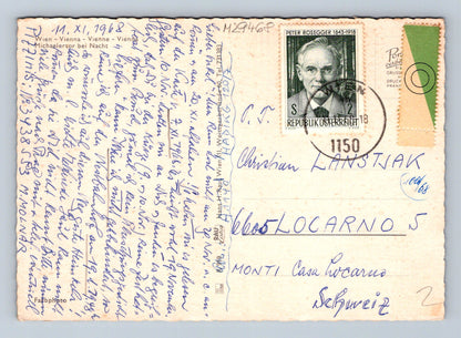 Pohlednice Rakousko Vídeň Michaelerplatz noc 1944 (M29468)