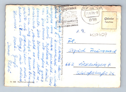 Pohlednice Německo Tegernsee kostel jezera hory 1971 (M29469)