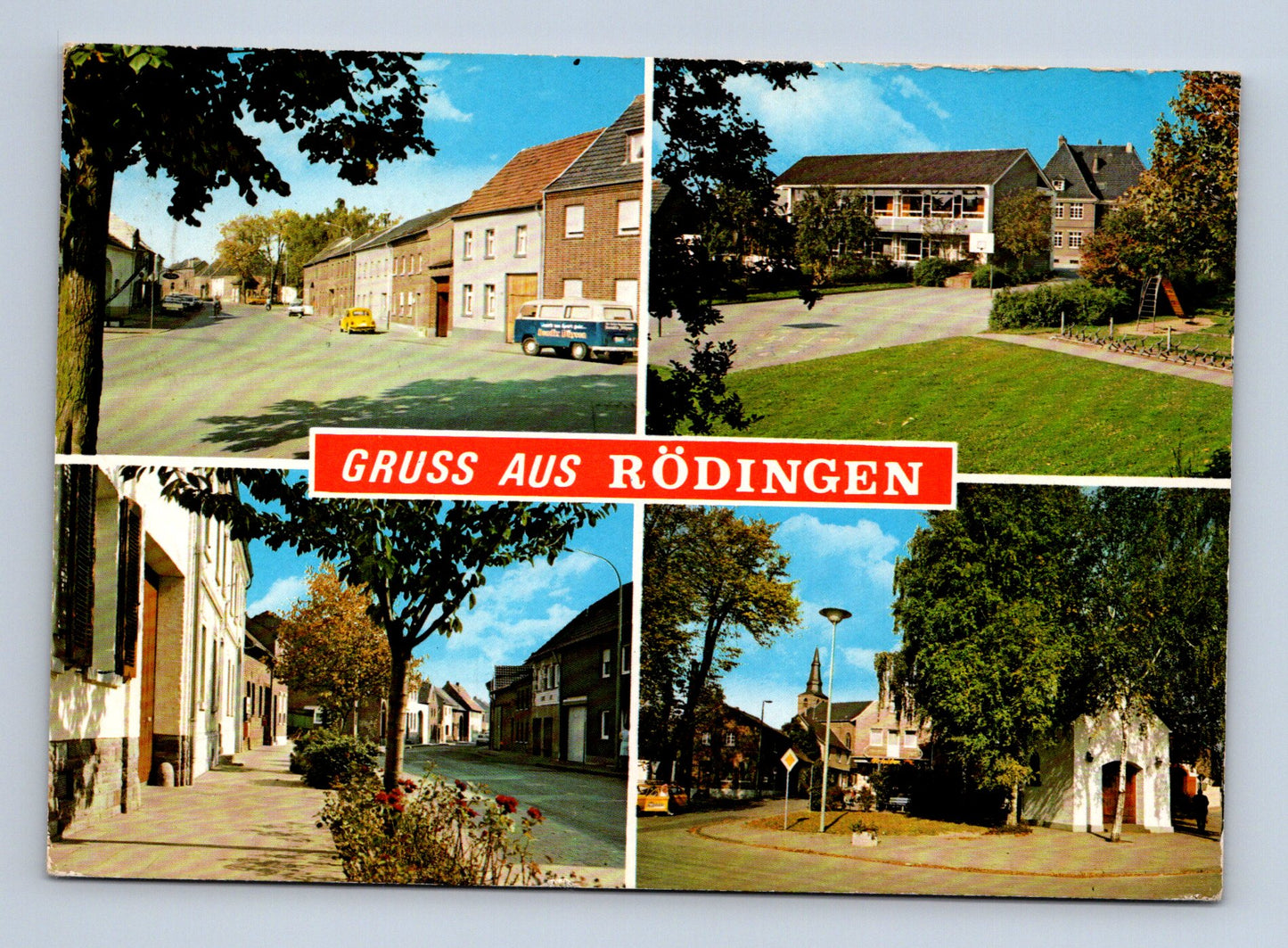 Pohlednice Německo Rödingen koláž městských pohledů (M29473)
