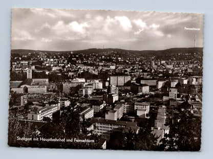 Pohlednice Německo Stuttgart s nádražím a věží 1957 (M29474)