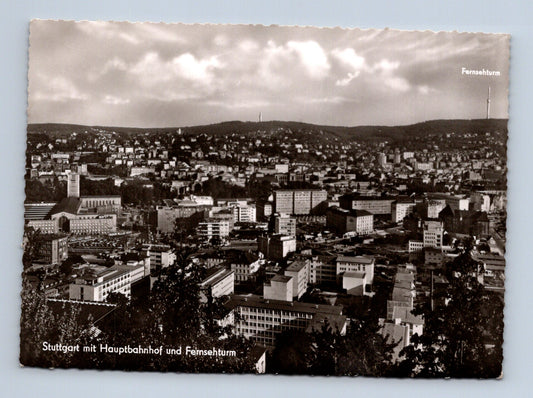 Pohlednice Německo Stuttgart s nádražím a věží 1957 (M29474)