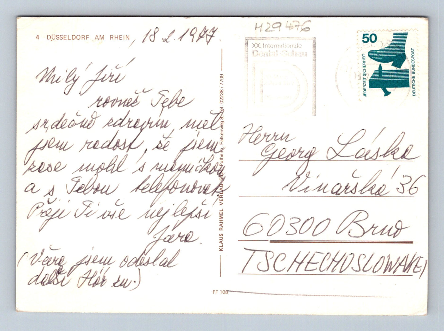Pohlednice Německo Düsseldorf různé pohledy 1981 (M29476)