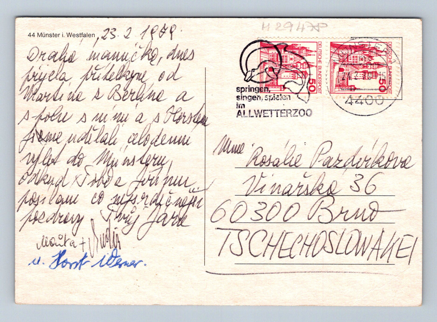 Pohlednice Německo Münster i. Westf. koláž 1949 (M29478)