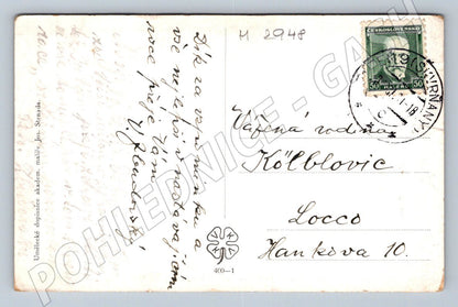 Postcard folk costume J Strnada Happy New Year 1918 (M2948)