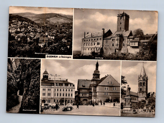 Pohlednice Německo Eisenach panorama Wartburg 1950 (M29483)