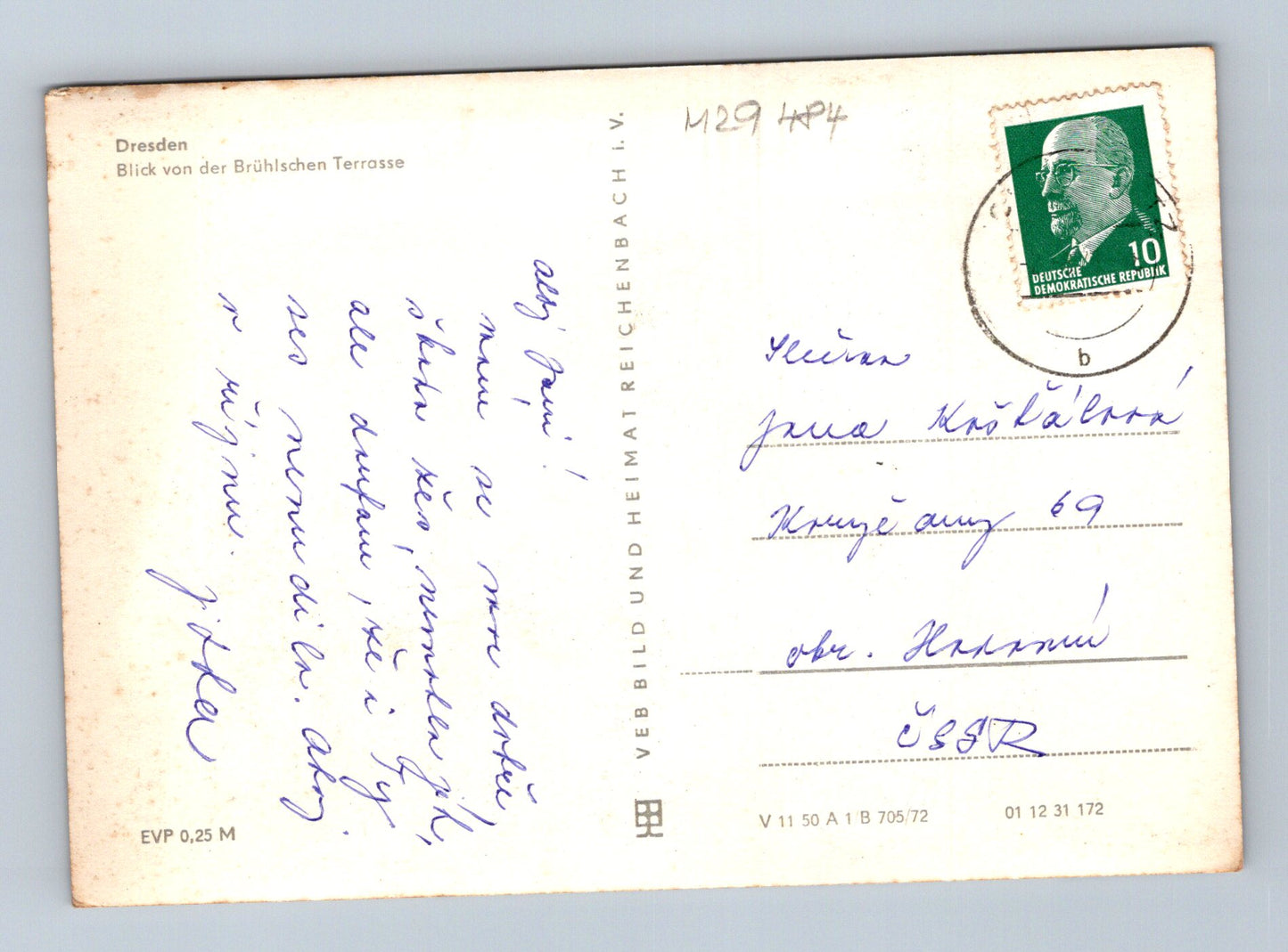 Pohlednice Německo Drážďany Brühlská terasa 1969 (M29484)