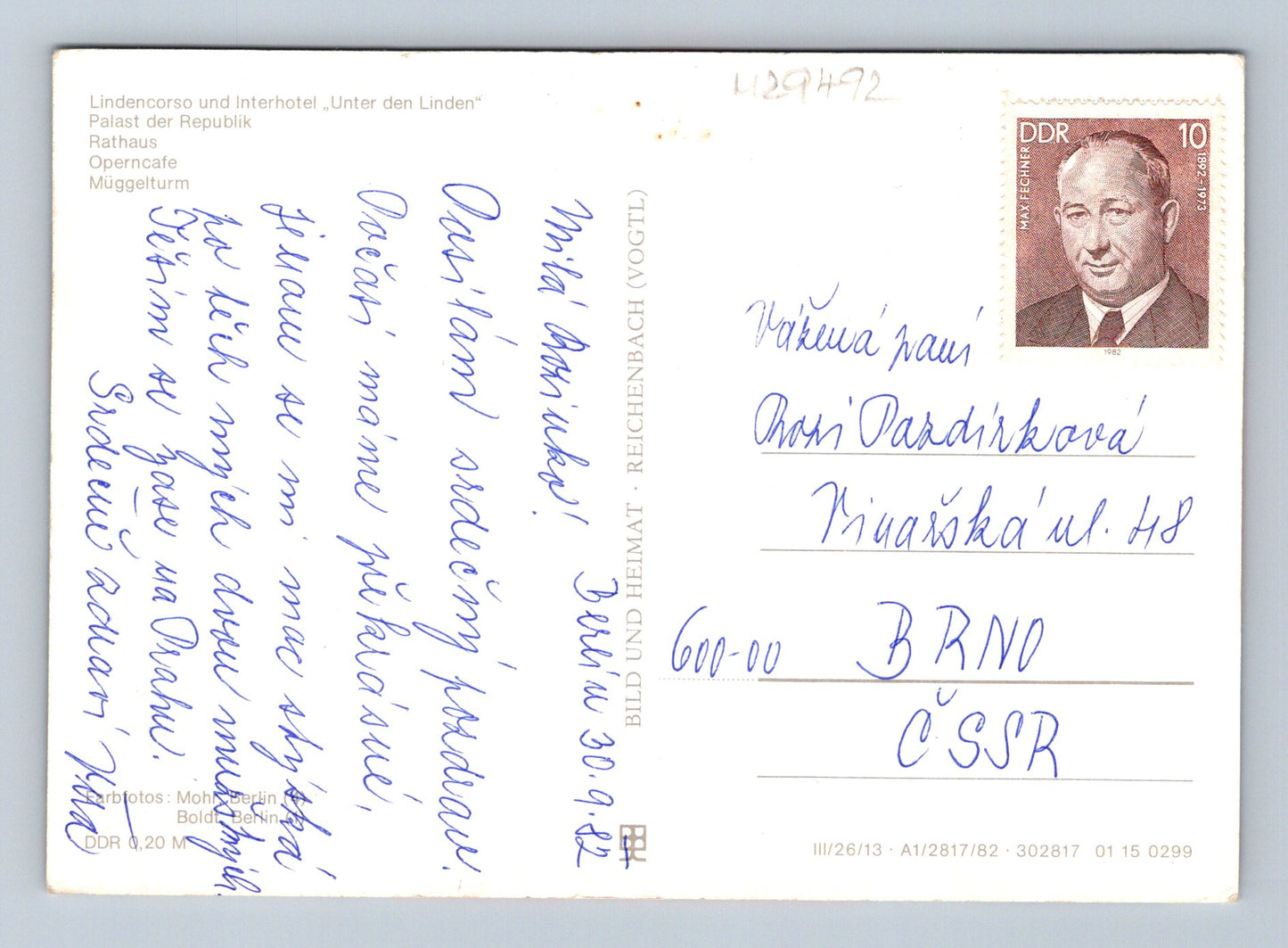 Pohlednice Německo Berlín koláž 1982 (M29492)