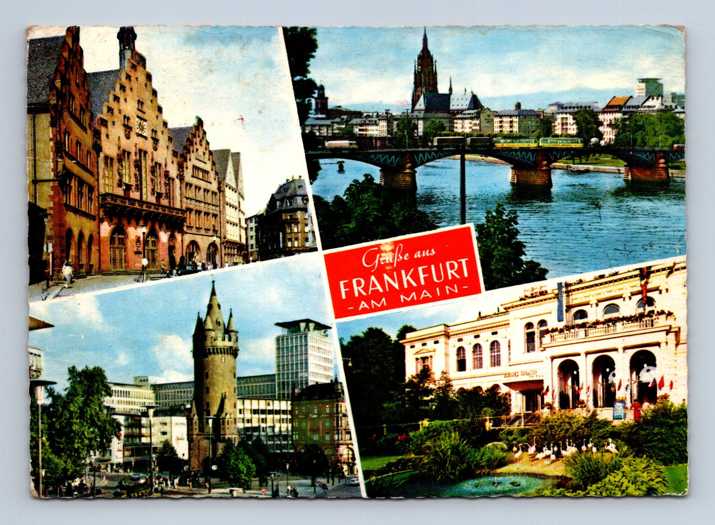 Pohlednice Německo Frankfurt am Main koláž motivů (M29508)