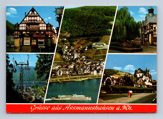 Pohlednice Německo Assmannshausen a.Rh. více motivů 1982 (M29513)