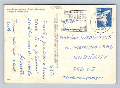 Pohlednice Německo Assmannshausen a.Rh. více motivů 1982 (M29513)