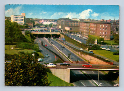 Pohlednice Německo Duisburg dálnice u nádraží 1973 (M29514)