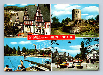 Pohlednice Německo Hilchenbach 4 motivy c.1970 (M29521)