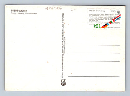 Pohlednice Německo Bayreuth Richard-Wagner-Festspielhaus 1982 (M29526)