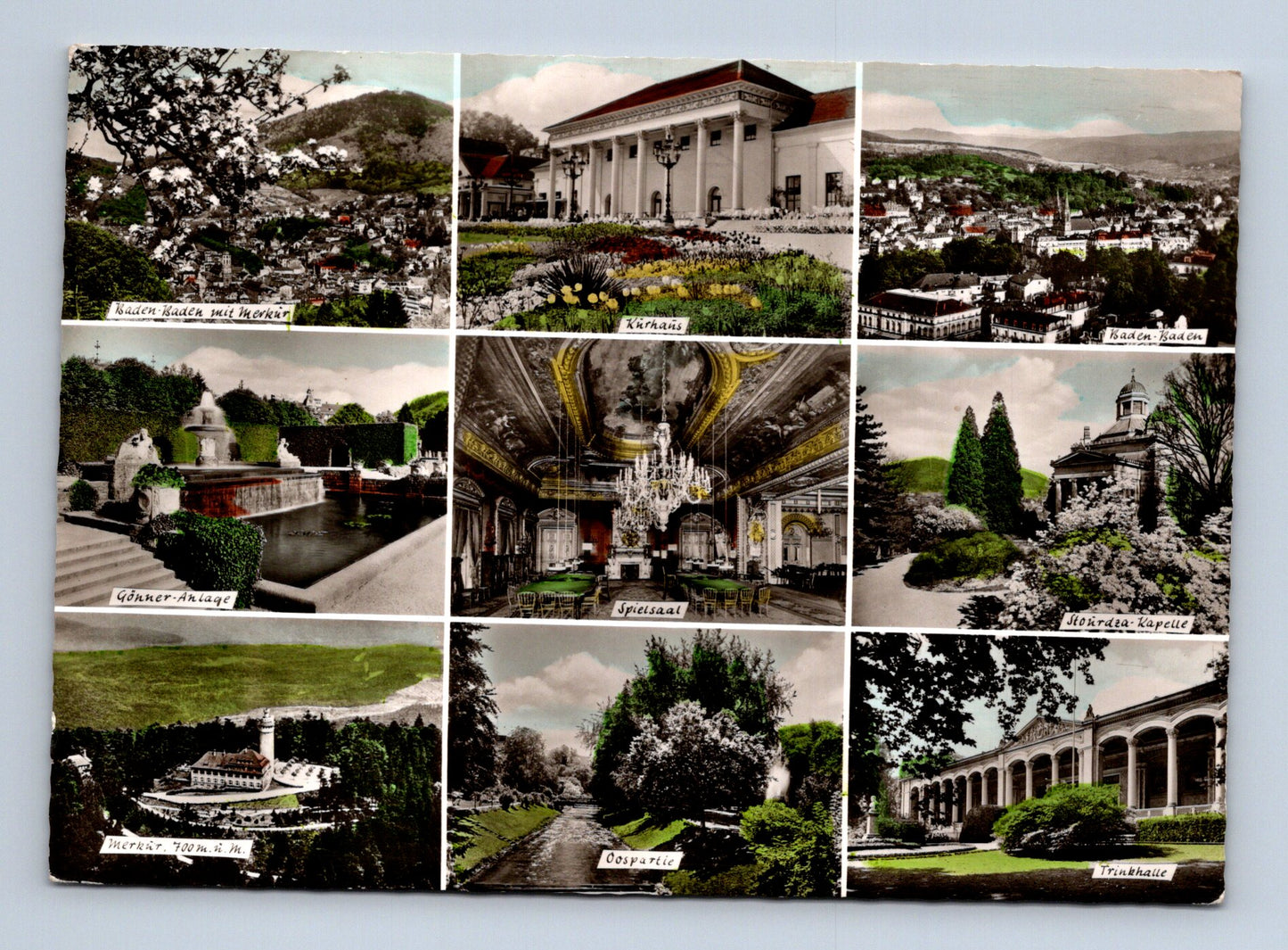 Pohlednice Německo Baden-Baden mix 1958 (M29527)