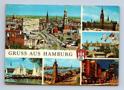 Pohlednice Německo Hamburg multi-view 1974 (M29528)