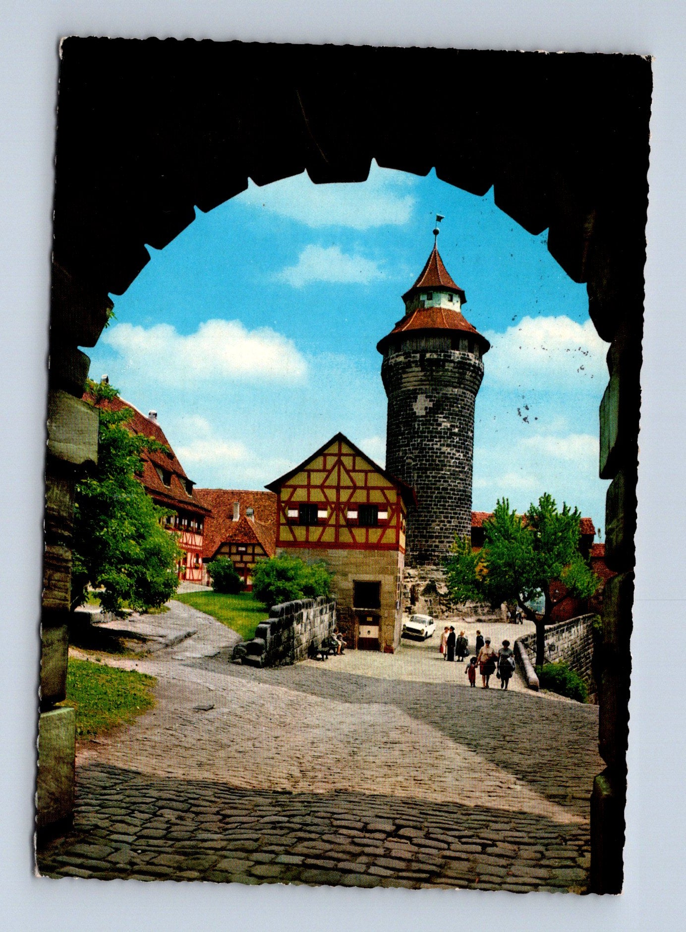 Pohlednice Německo Norimberk hrad Sinnwellturm 1966 (M29529)