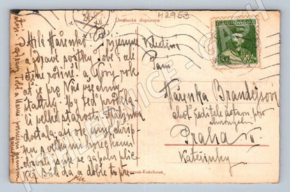 Postcard child and bouquet Heartfelt congratulations (M2953)