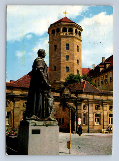 Pohlednice Německo Bayreuth věž a pomník 1964 (M29532)