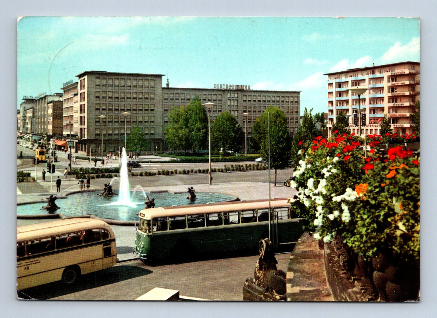 Pohlednice Německo Mannheim Friedrichsplatz 1969 (M29535)