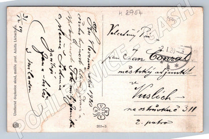 Postcard Happy New Year 1920 Czech Republic (M2954)