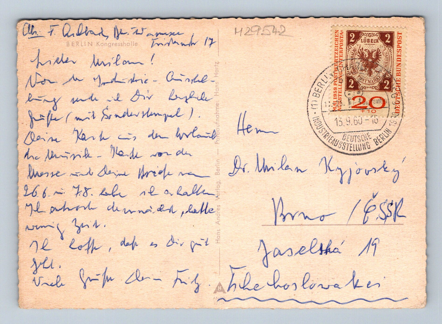 Pohlednice Německo Berlín Kongresshalle 1960 (M29542)