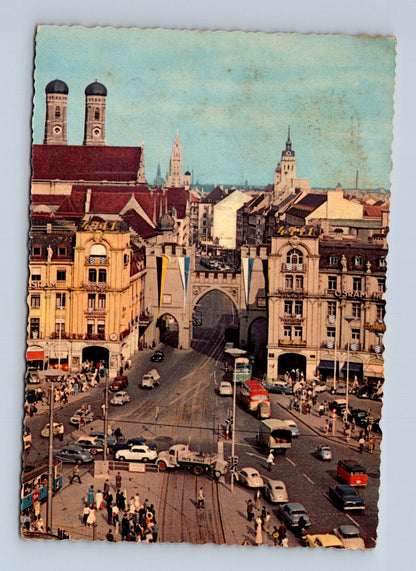 Pohlednice Německo Mnichov Stachus Karlstor 1959 (M29543)