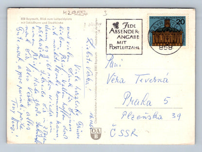 Pohlednice Německo Bayreuth Luitpoldplatz 196x (M29554)