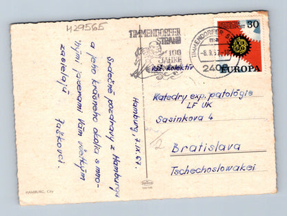 Pohlednice Německo Hamburg letecký pohled 1967 (M29565)