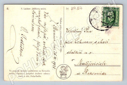 Postcard Santa Claus's sleigh Czechoslovakia 1932 (M2957)