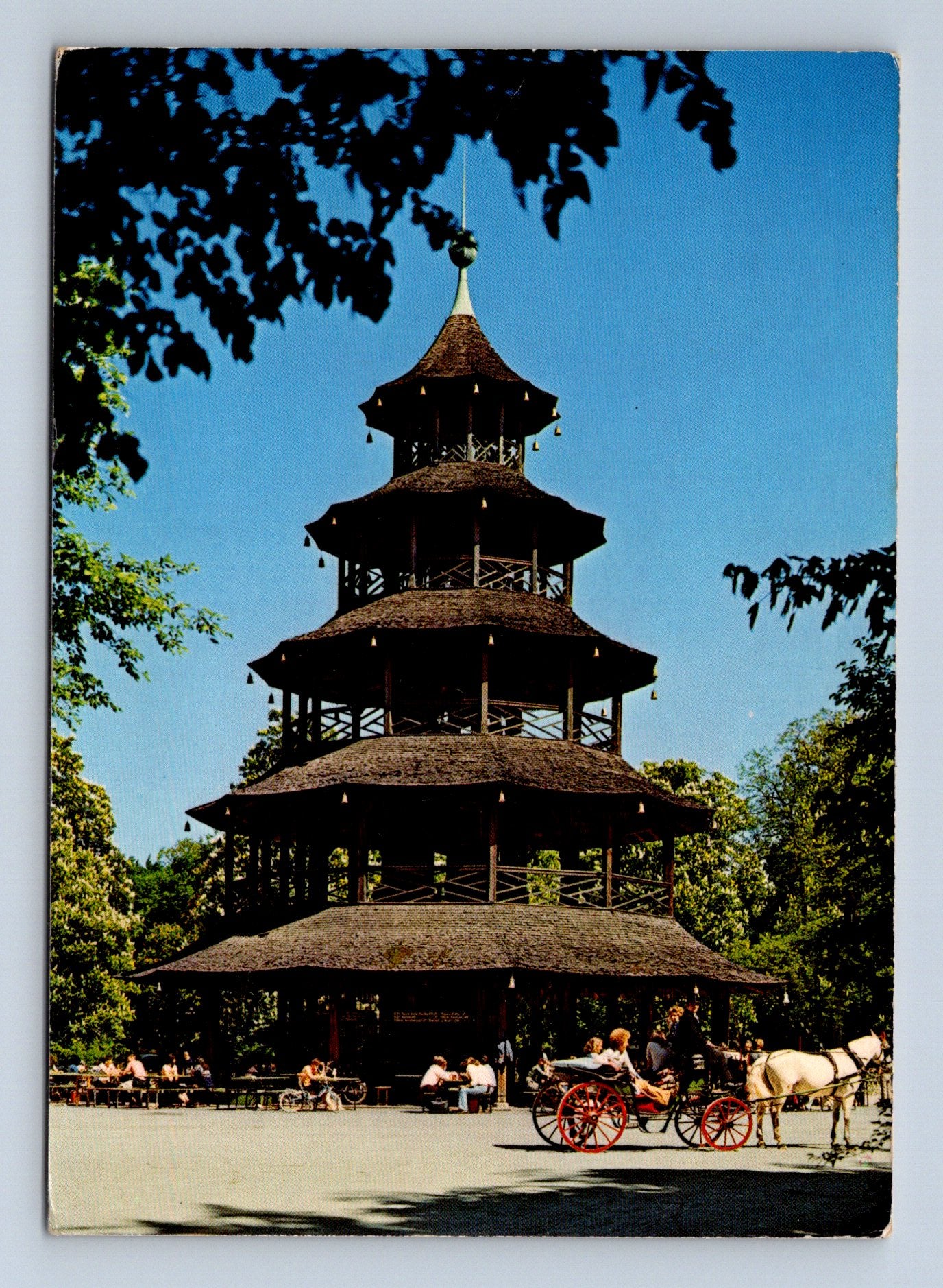 Pohlednice Německo Mnichov Čínská věž 1970 (M29579)