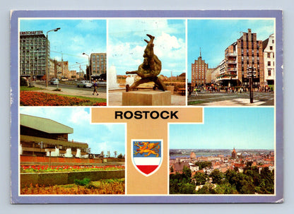 Pohlednice Německo Rostock multi-view 1968 (M29582)