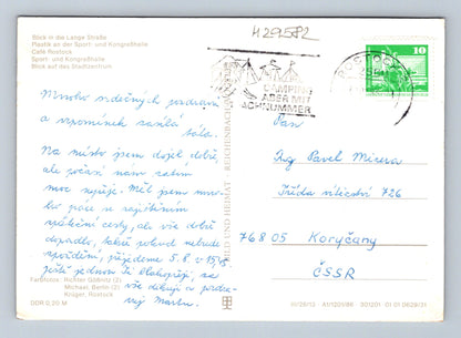 Pohlednice Německo Rostock multi-view 1968 (M29582)