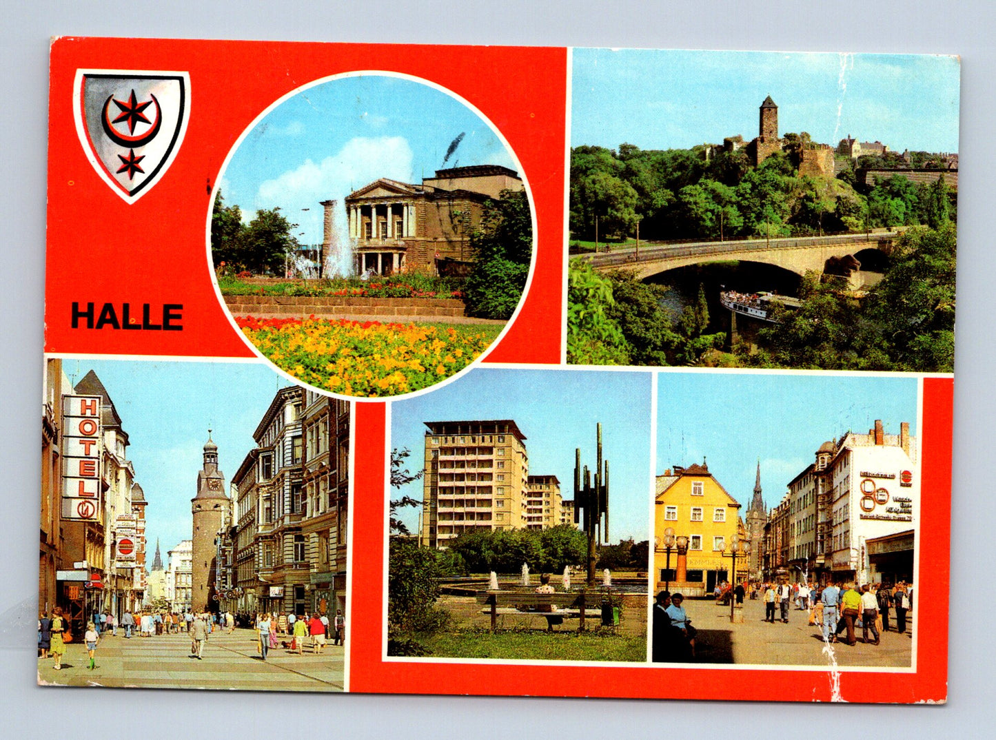 Pohlednice Německo Halle (Saale) více záběrů města c. 1986 (M29587)