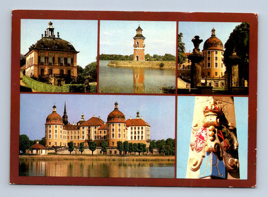 Pohlednice Německo Moritzburg zámek s molem a majákem 1986 (M29590)
