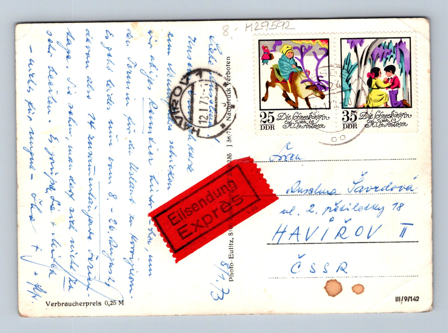 Pohlednice Německo Dresdner Klub budova 1972 (M29592)
