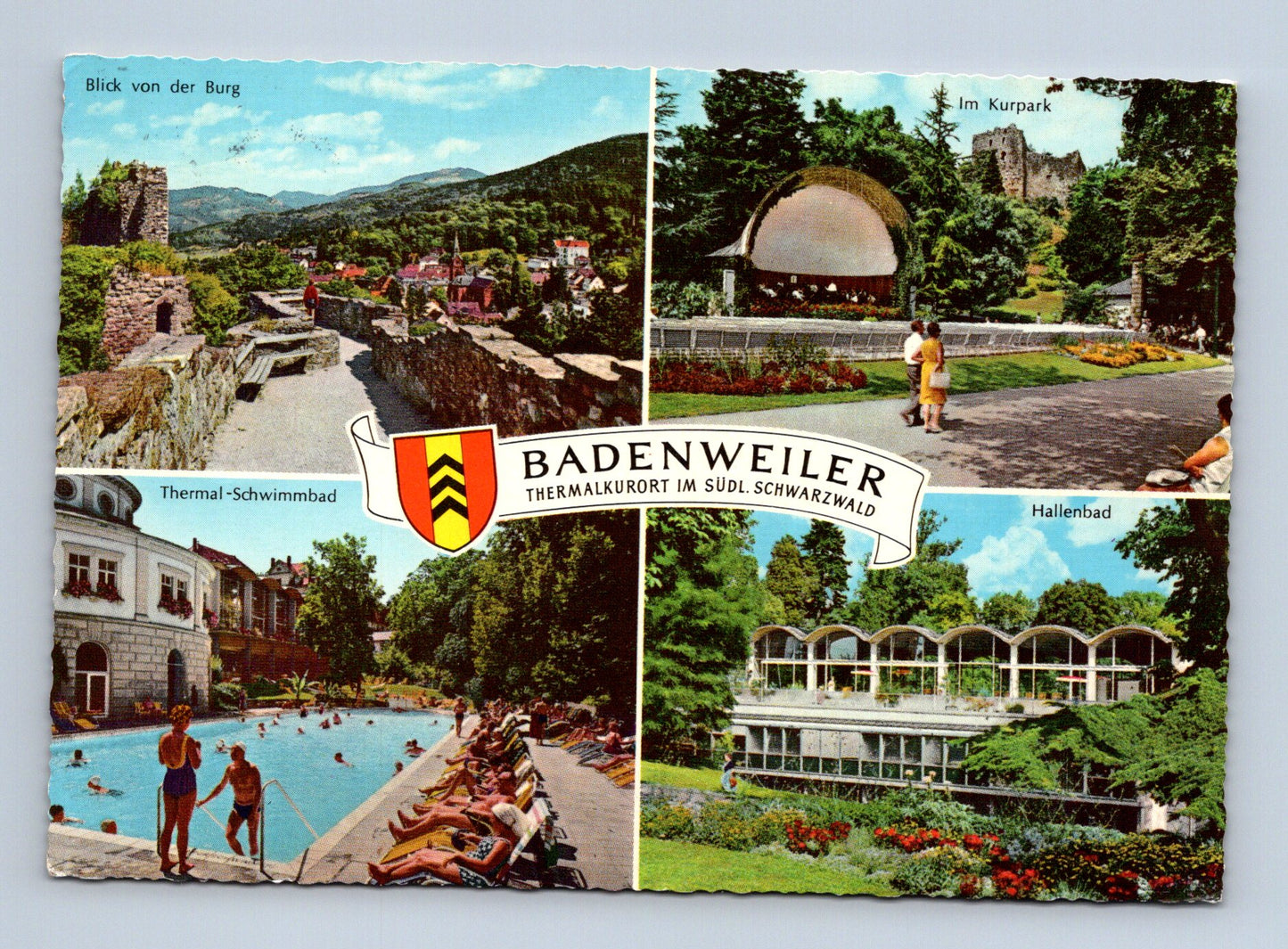 Pohlednice Německo Badenweiler vícesnímková 1970 (M29599)