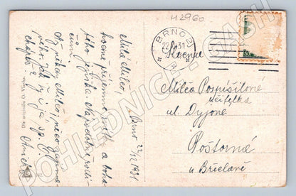 Postcard Slavic children in traditional costume 1931 Christmas (M2960)