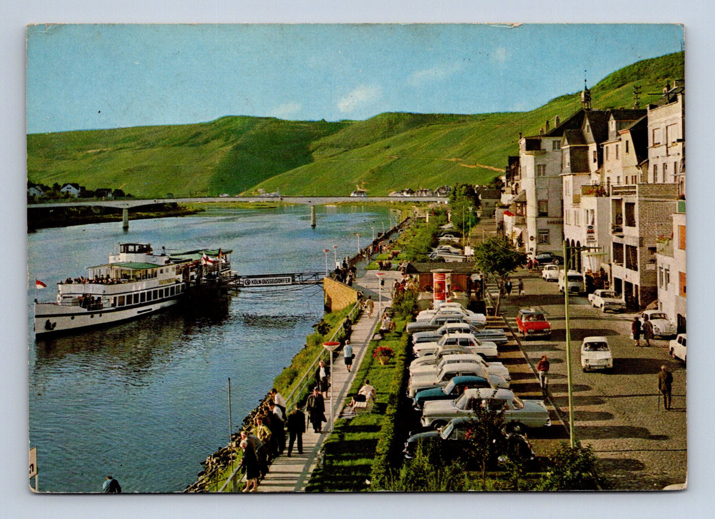 Pohlednice Německo Zell Mosel promenáda řeka 1969 (M29603)