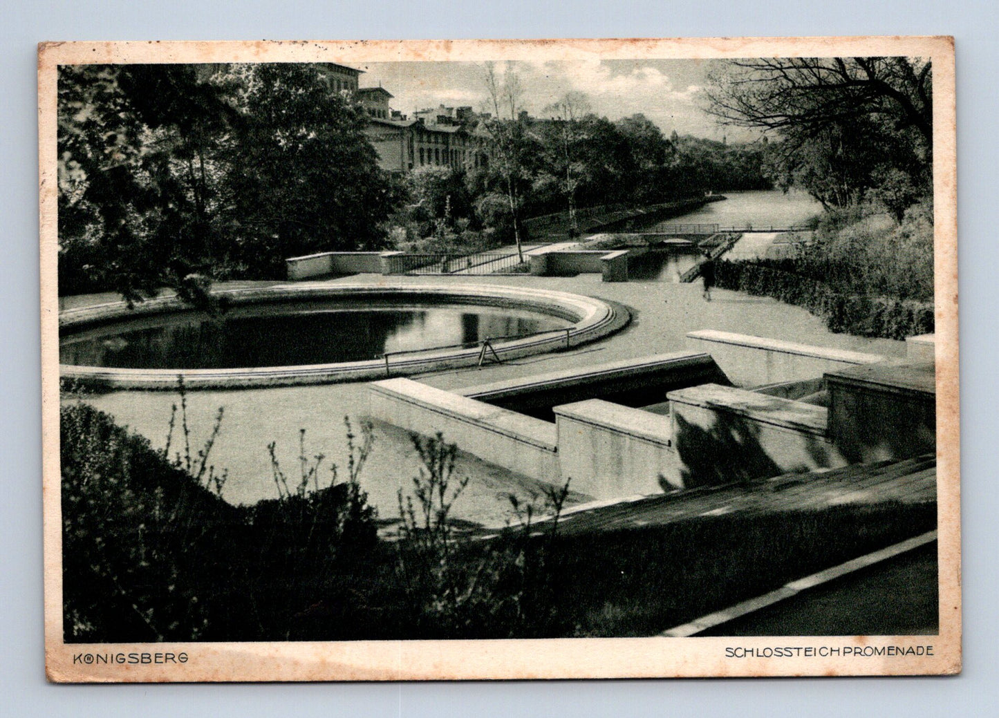 Pohlednice Německo Königsberg Schlossteich Promenáda 1928 (M29615)