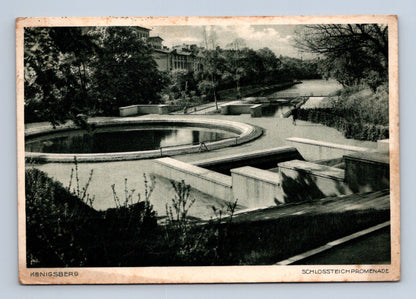 Pohlednice Německo Königsberg Schlossteich Promenáda 1928 (M29615)