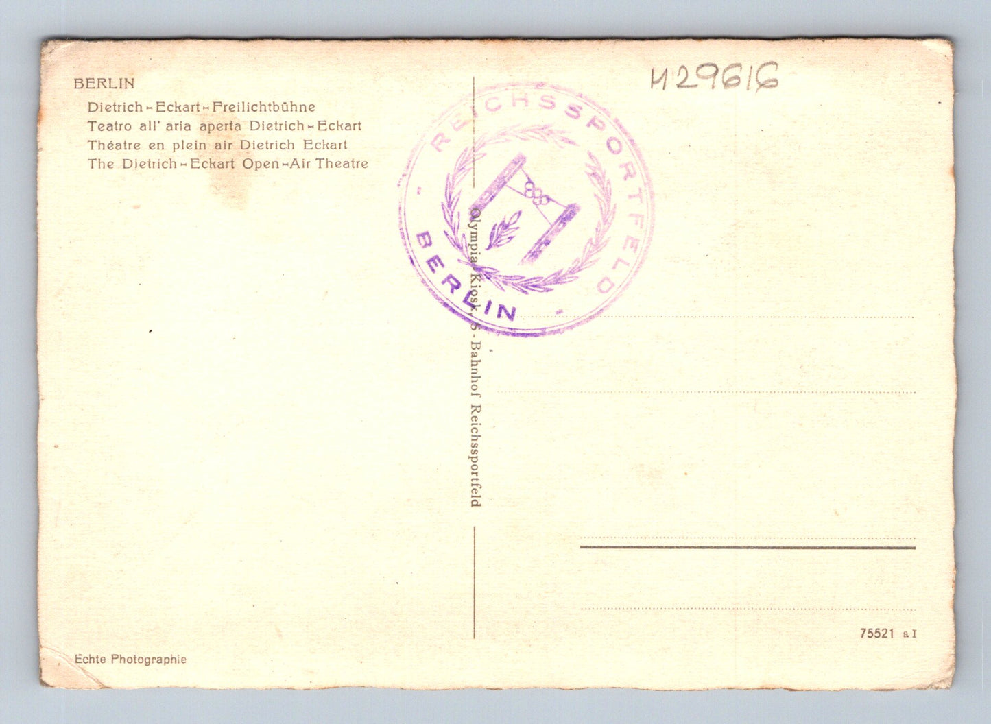 Pohlednice Německo Berlín Dietrich-Eckart-Freilichtbühne (M29616)