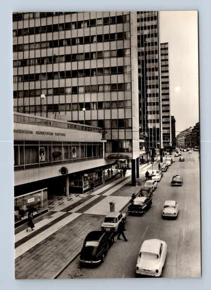 Stará fotografie Praha Stockholm budovy a auta 1965 (M29621)
