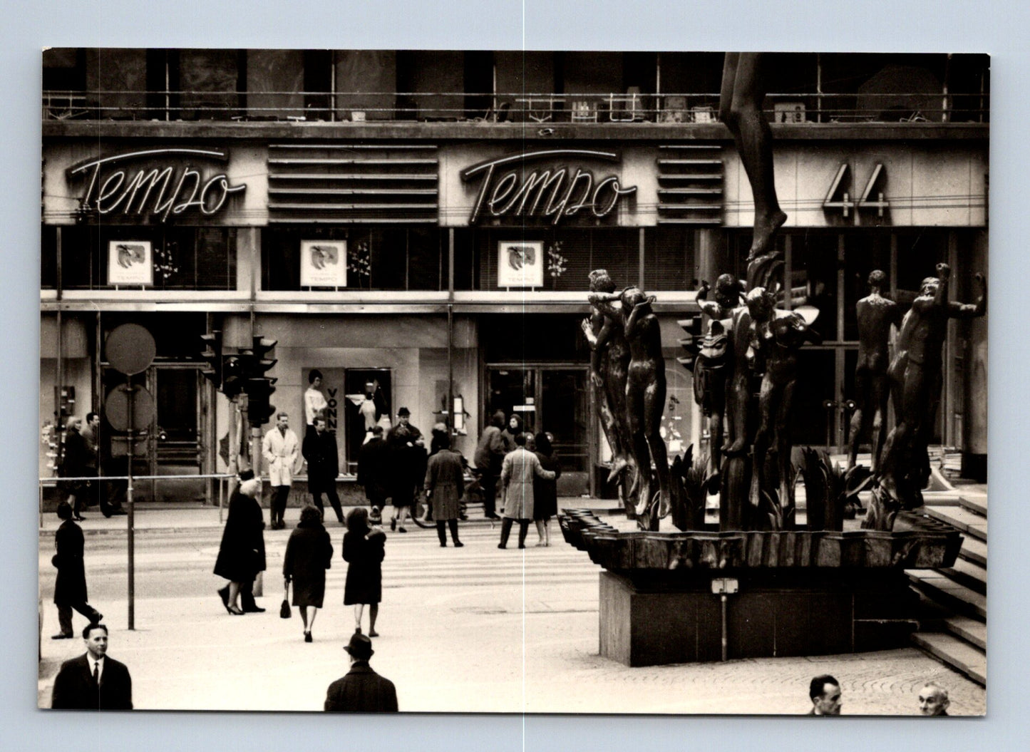 Pohlednice Švédsko Stockholm Kungsgatan Orfeova skupina 1965 (M29629)