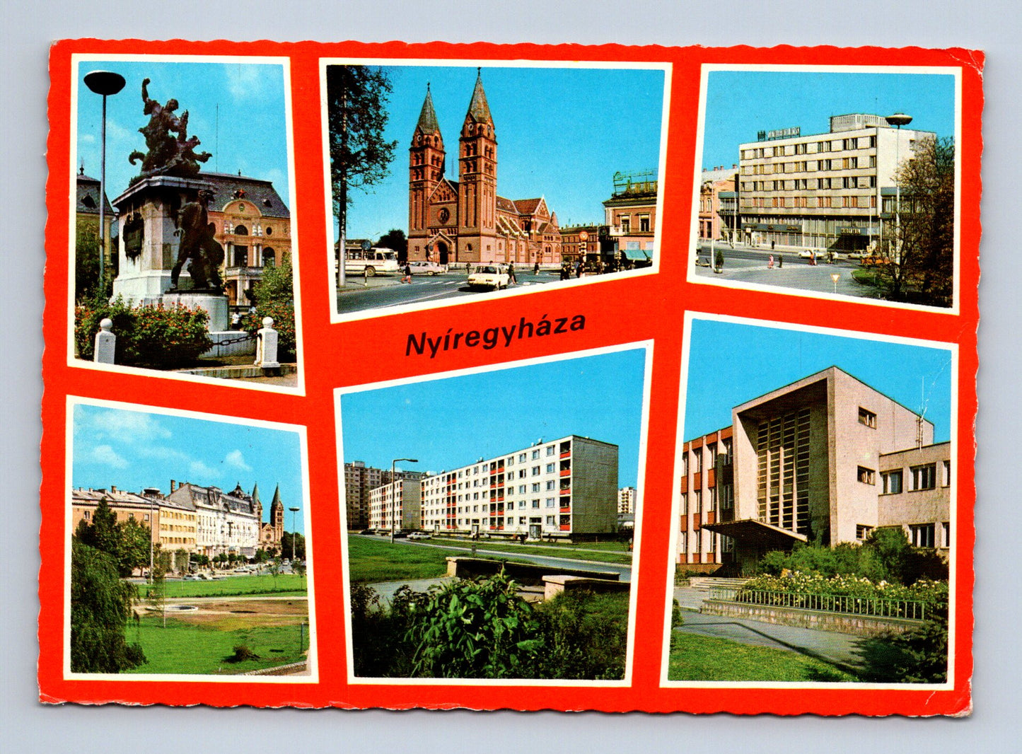 Pohlednice Maďarsko Nyíregyháza koláž 1982 (M29637)