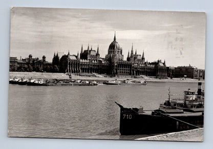 Pohlednice Maďarsko Budapešť Parlament Dunaj 1950s (M29644)