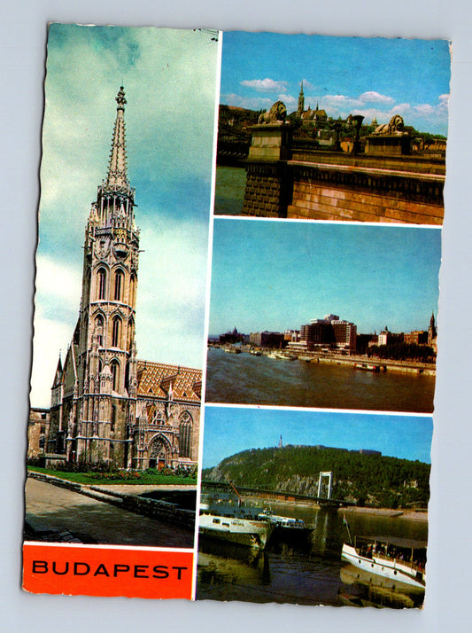Pohlednice Maďarsko Budapest koláž památky Dunaj 1971 (M29662)