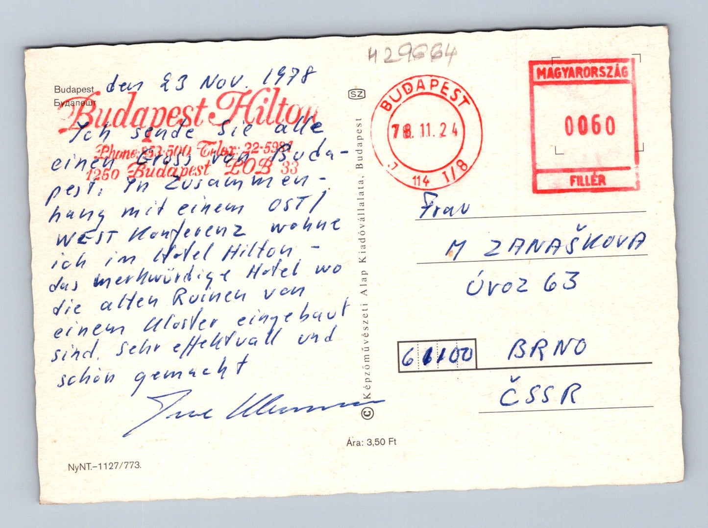 Pohlednice Maďarsko Budapešť různé pohledy 1978 (M29664)