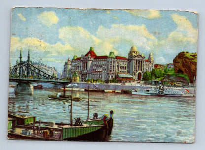 Pohlednice Maďarsko Budapešť Hotel Gellért a most 1939 (M29668)