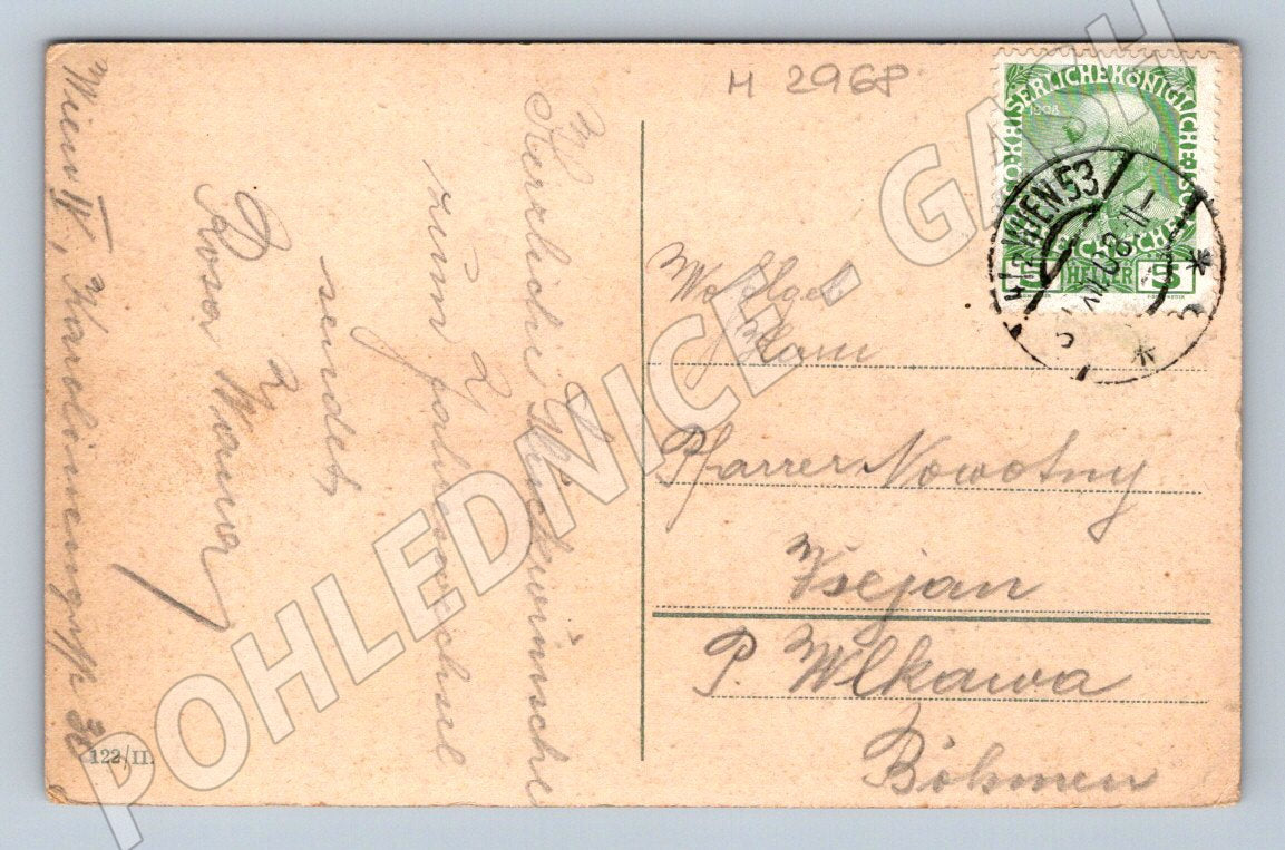 Postcard winter landscape snow 1933 (M2968)